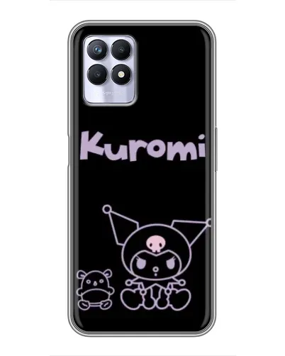 Чехол для Realme 8i с картинкой «Kuromi — черный минимализм»