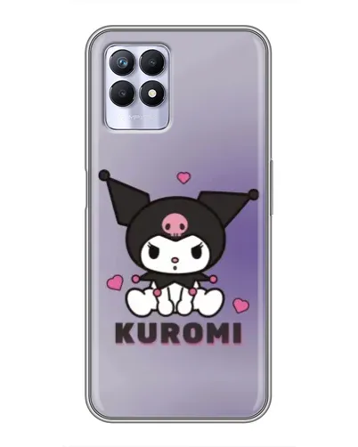 Чехол для Realme 8i с картинкой «Kuromi — фиолетовый арт»