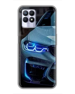Чохол для Realme 8i з картинкою «Погляд BMW з синіми фарами» Чохол для Realme 8i з картинкою «Погляд BMW з синіми фарами»