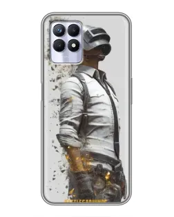 Чохол для Realme 8i з картинкою «PUBG — боєць у пилу»