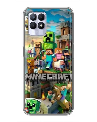 Чехол для Realme 8i с картинкой «Замок Minecraft»