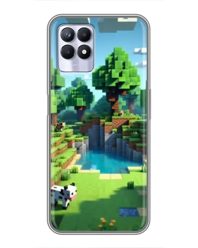 Чехол для Realme 8i с картинкой «Minecraft летний день»