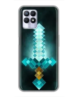 Чохол для Realme 8i з картинкою «Алмазний меч неон» Чохол для Realme 8i з картинкою «Алмазний меч неон»