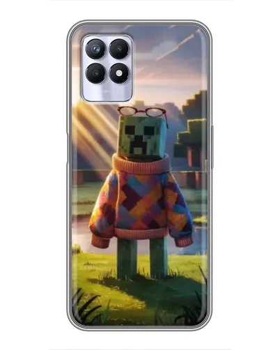 Чехол для Realme 8i с картинкой «Крипер в свитере»