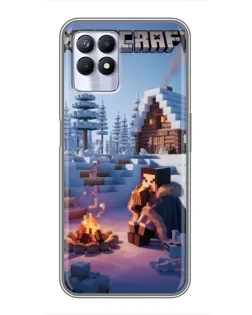 Чохол для Realme 8i з картинкою «Зимовий Minecraft» Чохол для Realme 8i з картинкою «Зимовий Minecraft»