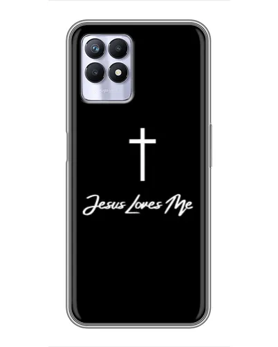 Чехол для Realme 8i с картинкой «Иисус любит тебя»