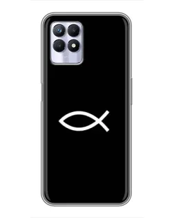 Чехол для Realme 8i с картинкой «Символ рыбы Jesus» Чехол для Realme 8i с картинкой «Символ рыбы Jesus»