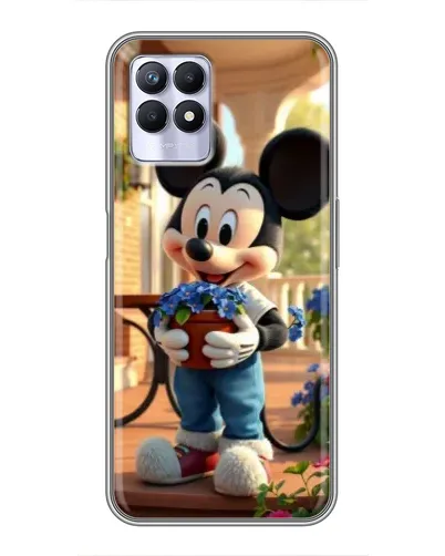 Чехол для Realme 8i с картинкой «Микки садовод»