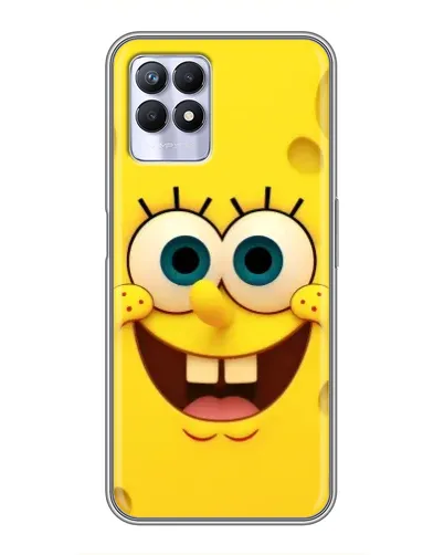 Чехол для Realme 8i с картинкой «Губка Боб улыбка»