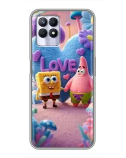 Чехол для Realme 8i с картинкой «Губка Боб Патрик»