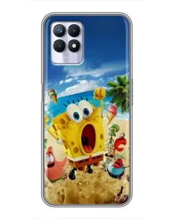 Чехол для Realme 8i с картинкой «Развлечения на пляже»