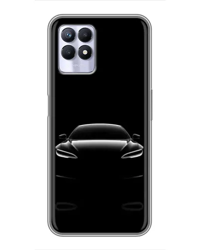 Чехол для Realme 8i с картинкой «Силуэт Tesla Night» Чехол для Realme 8i с картинкой «Силуэт Tesla Night»