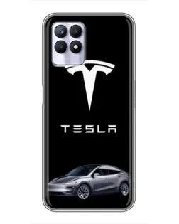 Чехол для Realme 8i с картинкой «Tesla Model Y»