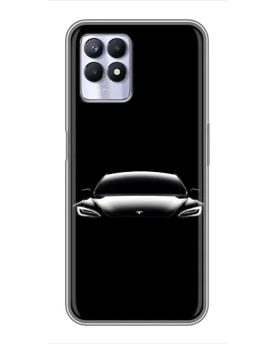 Чехол для Realme 8i с картинкой «Фары Tesla Night» Чехол для Realme 8i с картинкой «Фары Tesla Night»