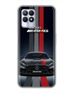 Чохол для Realme 8i з картинкою «Mercedes — білий карбон»