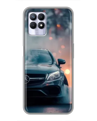 Чехол для Realme 8i с картинкой «Mercedes — ночной город» Чехол для Realme 8i с картинкой «Mercedes — ночной город»