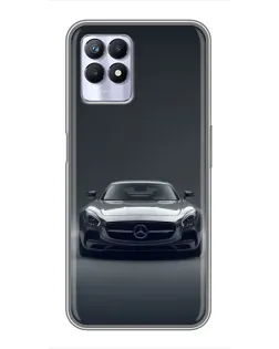 Чехол для Realme 8i с картинкой «Mercedes на черном»
