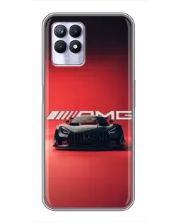 Чехол для Realme 8i с картинкой «Mercedes AMG — красная линия»