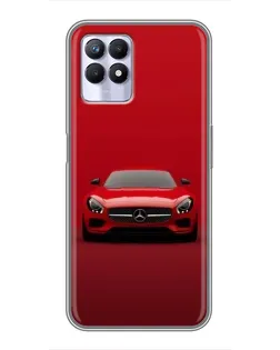 Чехол для Realme 8i с картинкой «Красный Mercedes AMG»
