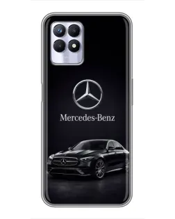 Чехол для Realme 8i с картинкой «Mercedes — решетка радиатора»