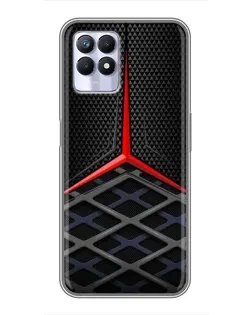 Чехол для Realme 8i с картинкой «Mercedes Carbon Grid»