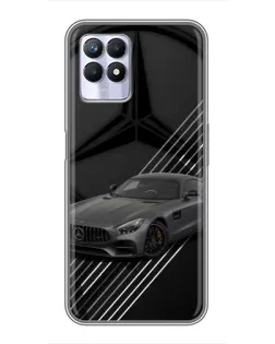 Чехол для Realme 8i с картинкой «Mercedes AMG — графика»