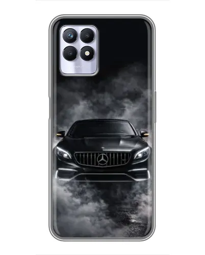 Чехол для Realme 8i с картинкой «Mercedes в дыму» Чехол для Realme 8i с картинкой «Mercedes в дыму»