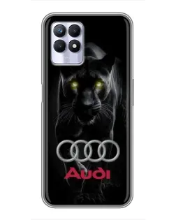 Чохол для Realme 8i з картинкою «Пантера та Audi» Чохол для Realme 8i з картинкою «Пантера та Audi»