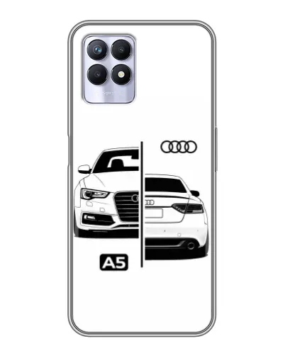 Чехол для Realme 8i с картинкой «Audi — контрастный дизайн» Чехол для Realme 8i с картинкой «Audi — контрастный дизайн»