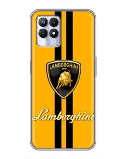 Чохол для Realme 8i з картинкою «Lamborghini Stripe жовтий»