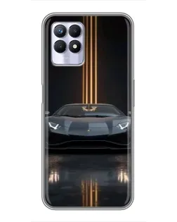 Чохол для Realme 8i з картинкою «Lamborghini золоті лінії» Чохол для Realme 8i з картинкою «Lamborghini золоті лінії»