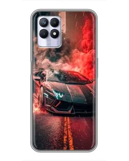 Чохол для Realme 8i з картинкою «Lamborghini червоний дим» Чохол для Realme 8i з картинкою «Lamborghini червоний дим»