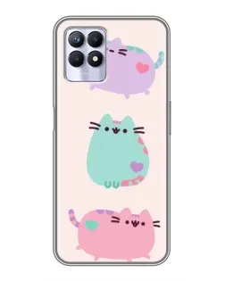 Чохол для Realme 8i з картинкою «Pusheen тріо» Чохол для Realme 8i з картинкою «Pusheen тріо»