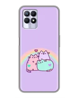 Чохол для Realme 8i з картинкою «Веселкові Пушини» Чохол для Realme 8i з картинкою «Веселкові Пушини»