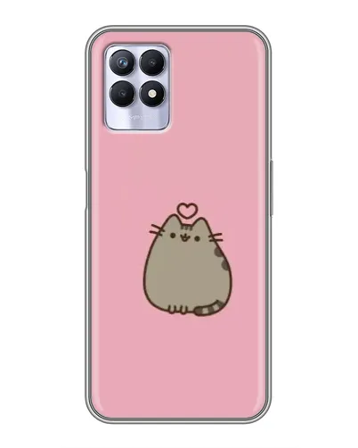 Чехол для Realme 8i с картинкой «Pusheen сердце»