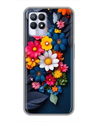 Чехол для Realme 8i с картинкой «Цветочная феерия»