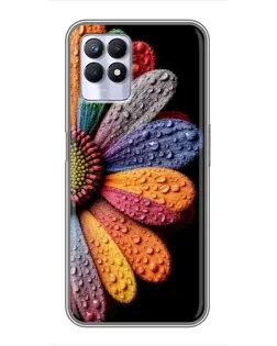 Чехол для Realme 8i с картинкой «Радужный цветок»