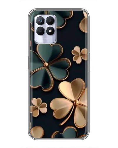 Чехол для Realme 8i с картинкой «Клевер в золоте»