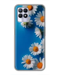Чехол для Realme 8i с картинкой «Белоснежные маргаритки»