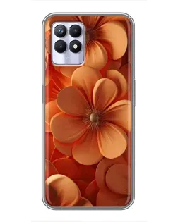 Чехол для Realme 8i с картинкой «Оранжевый макро цветок»