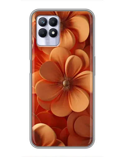 Чехол для Realme 8i с картинкой «Оранжевый макро цветок»