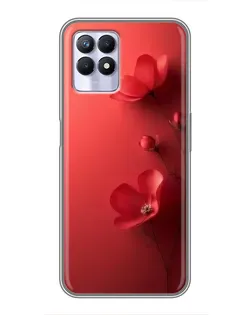 Чехол для Realme 8i с картинкой «Маковые соцветия»