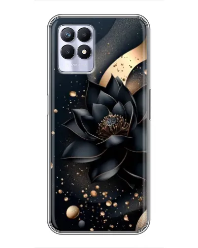 Чехол для Realme 8i с картинкой «Черный лотос»