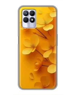 Чехол для Realme 8i с картинкой «Золотые лепестки»