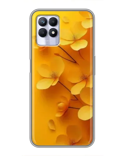 Чехол для Realme 8i с картинкой «Золотые лепестки»