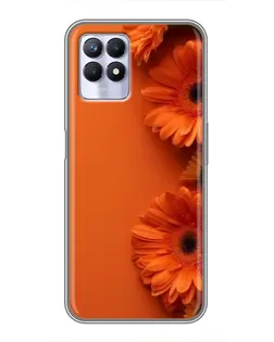 Чехол для Realme 8i с картинкой «Оранжевые герберы»