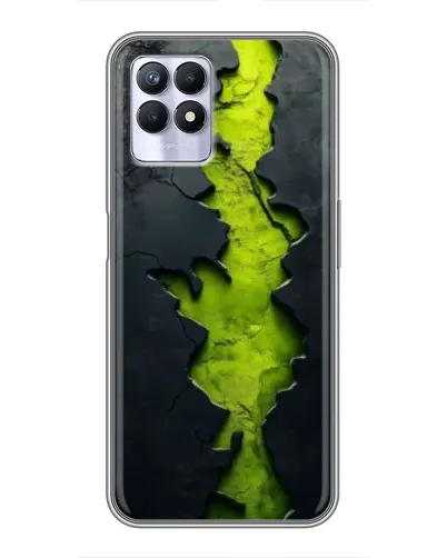 Чехол для Realme 8i с картинкой «Салатовый разлом скалы» Чехол для Realme 8i с картинкой «Салатовый разлом скалы»