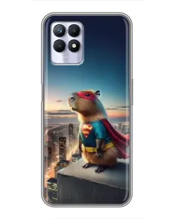 Чехол для Realme 8i с картинкой «Капи-мен супергерой» Чехол для Realme 8i с картинкой «Капи-мен супергерой»