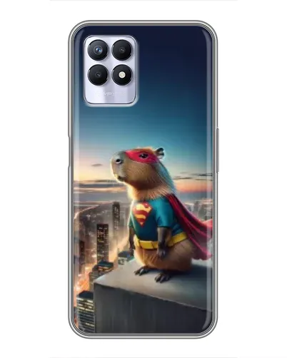 Чехол для Realme 8i с картинкой «Капи-мен супергерой» Чехол для Realme 8i с картинкой «Капи-мен супергерой»