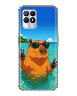 Чехол для Realme 8i с картинкой «Морская капибара» Чехол для Realme 8i с картинкой «Морская капибара»